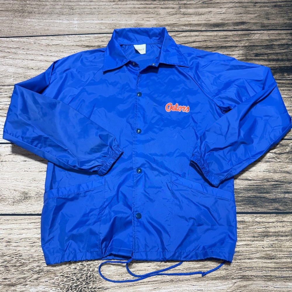 VTG Auburn Sportswear Florida Gators Jacket Men S Blue Windbreaker USA Snap 80s